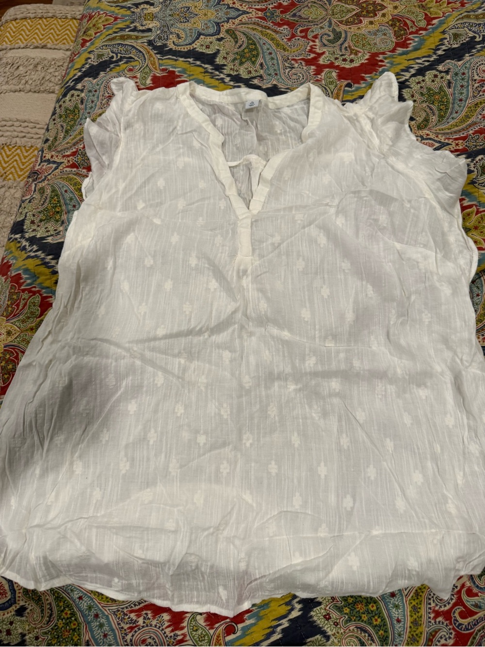 Old Navy White Plus-Size 3X Lightweight Textured Top